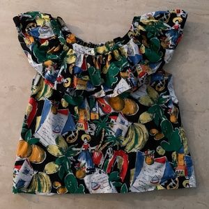 J. Crew Sleeveless Drapes Ruffle Top